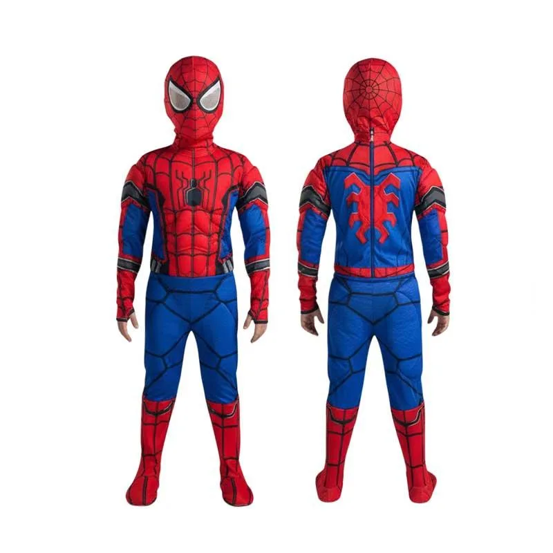 Disfraz Spider-Man Clásico Súper Acolchado, vista frente y espalda